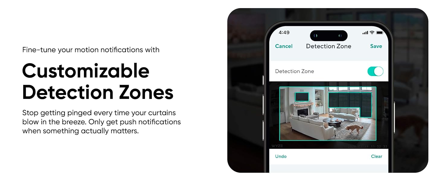 Wyze Indoor Cam Pan Detection Zones