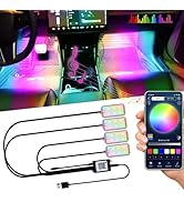 Car LED Interior Lights,RGB Decorative Mood Lighting for Car Foot Ambient Lighting ,APP Control M...