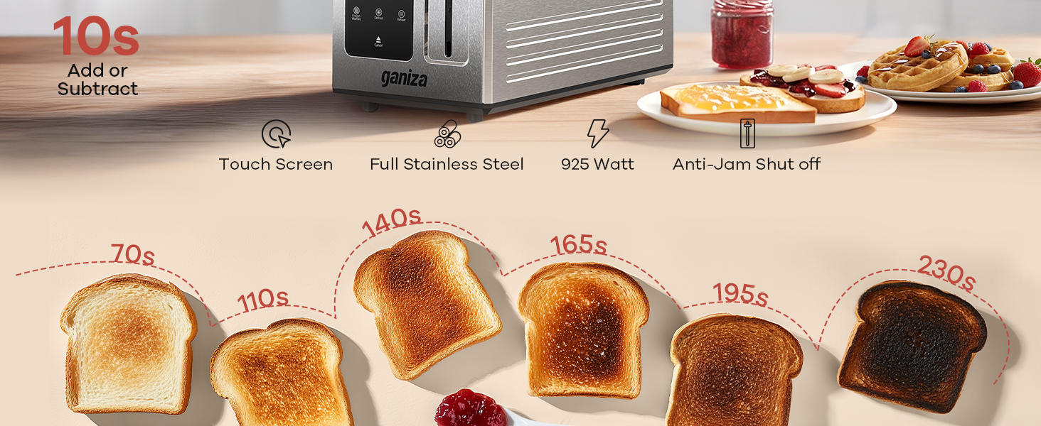 digital toaster touchscreen 6 browning