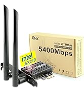 Ubit WiFi Card 6E 5400Mbps (6GHz&5Ghz&2.4GHz) PCIe WiFi Card, BT 5.2, WiFi Adapter with OFDMA,Ult...