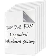 T&amp;W SAME FILM 6PACK Wall Whiteboard,Dry Erase Stickers,White Board Paper,Sticky White Board for W...
