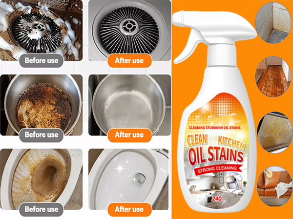 clean kitchen oil stain remover