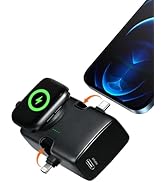 Portable Charger for iPhone 15, Wireless Apple Watch Power Bank, Mini 20W PD Fast Charging Batter...