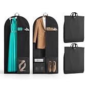2 Pack Heavy Duty Garment Bags for Travel Suit Bags, Dress Bags, Garment Bags for Hanging Clothes...