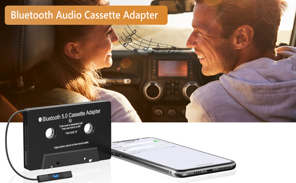 Bluetooth Aux Cassette Adapter V5.0 for Car