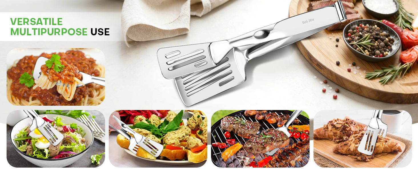 2-in-1 Detachable Design Kitchen Tongs