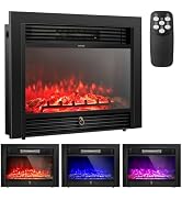 ARLIME Electric Fireplace, 28.5 Inch Electric Fireplace Heater, 750/1500W Wall Fireplace Electric...