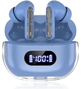 BYDTOOPCBD Wireless Earbuds P1 PRO Blue, Earphones Wireless Bluetooth Headphones with Clear Call ...