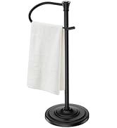 Black Bath Hand Towel Holder Stand,Stainless Steel 16 Inch Free Standing Towel Rack,Heavy Weight ...