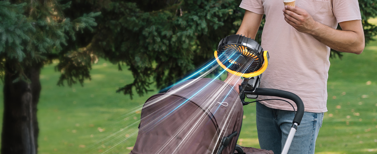 portable car fan can be also used for desk bed stroller baby crib golf cart camping tent