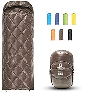 ECOOPRO Down Sleeping Bag, 32 Degree F 800 Fill Power Cold Weather Sleeping Bag - Ultralight Comp...