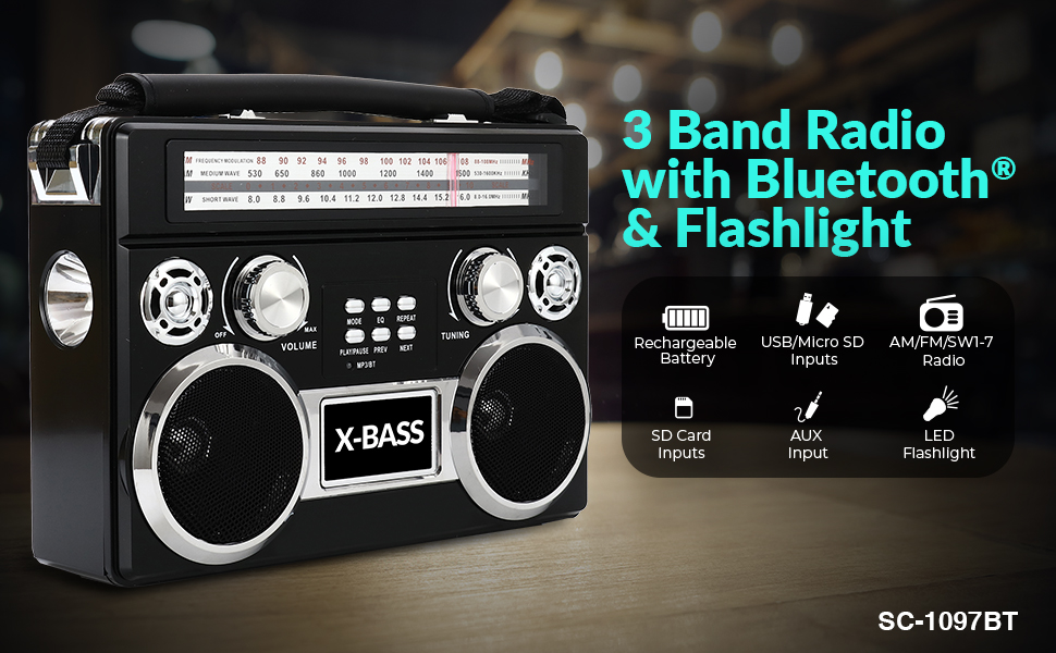 Boombox, retro, AM/FM, Radio. Emergency, 