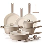 SENSARTE 20Pcs Pots and Pans Set Nonstick, Ceramic Cookware Set Non Stick, Non-toxic Healthy Kitc...