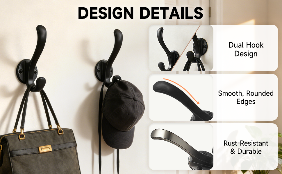 black towel hook,wall coat hooks