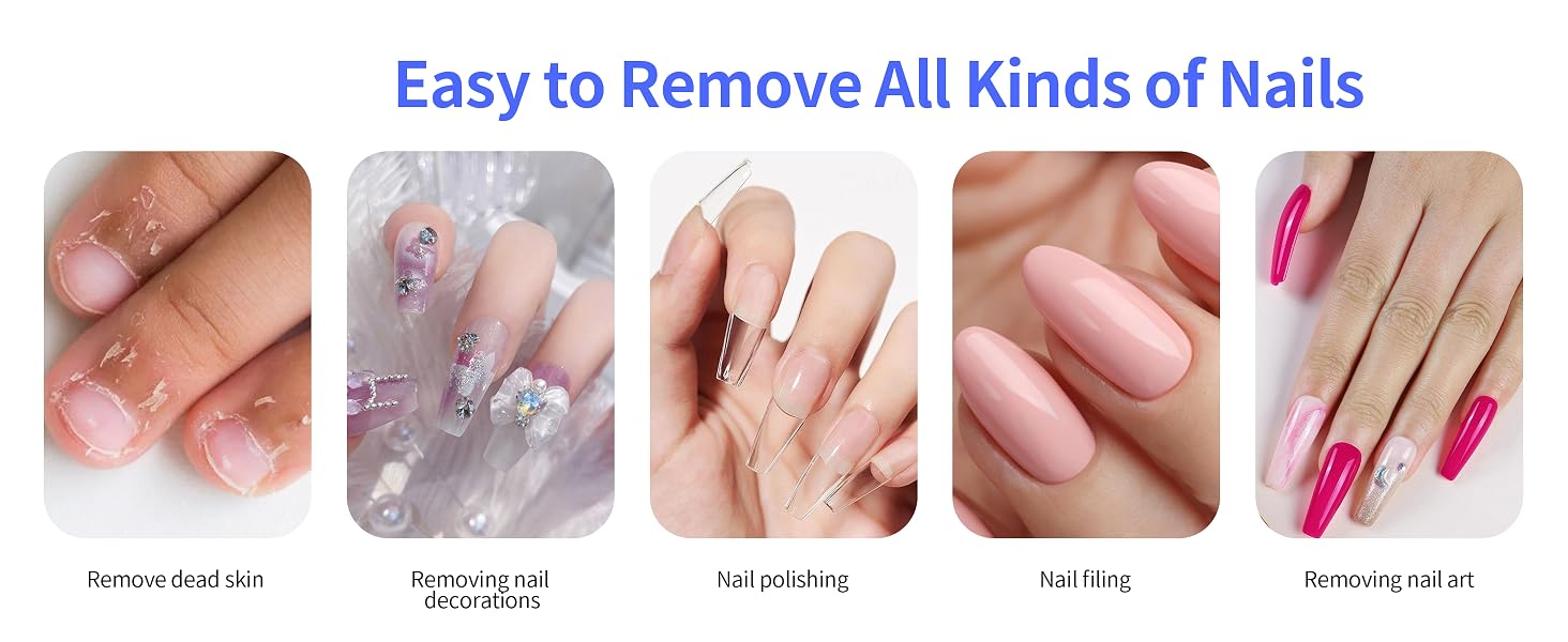 Versatile for various nail polish removal scenarios.