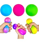 Luckana 3 Pack Color Changing Stress Balls - Squishys Sensory Fidget Toys for Adults &amp; Kids
