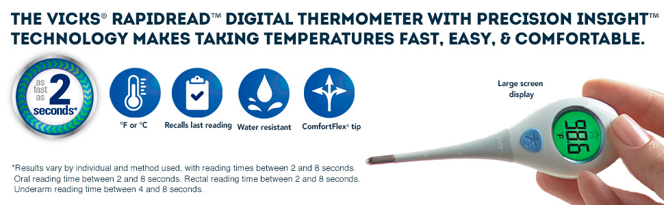 Vicks Rapid Read Thermometer featers