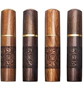 Huwane Toothpick Holder Portable Wood Toothpick Case Waterproof Handmade Craft Toothpick Pocket B...