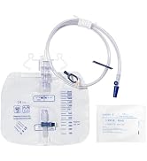 BeHerk 2000mL Catheter Bags for Men and Women 10 Pack Professional Urinary Drainage Bags with Enh...
