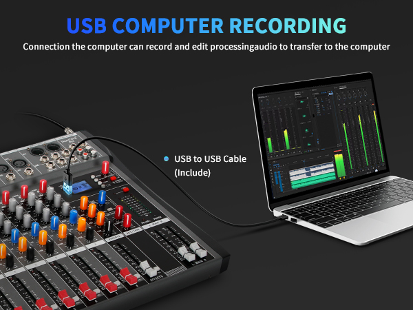 Depusheng DX8 Professional Mixer Sound Board Console