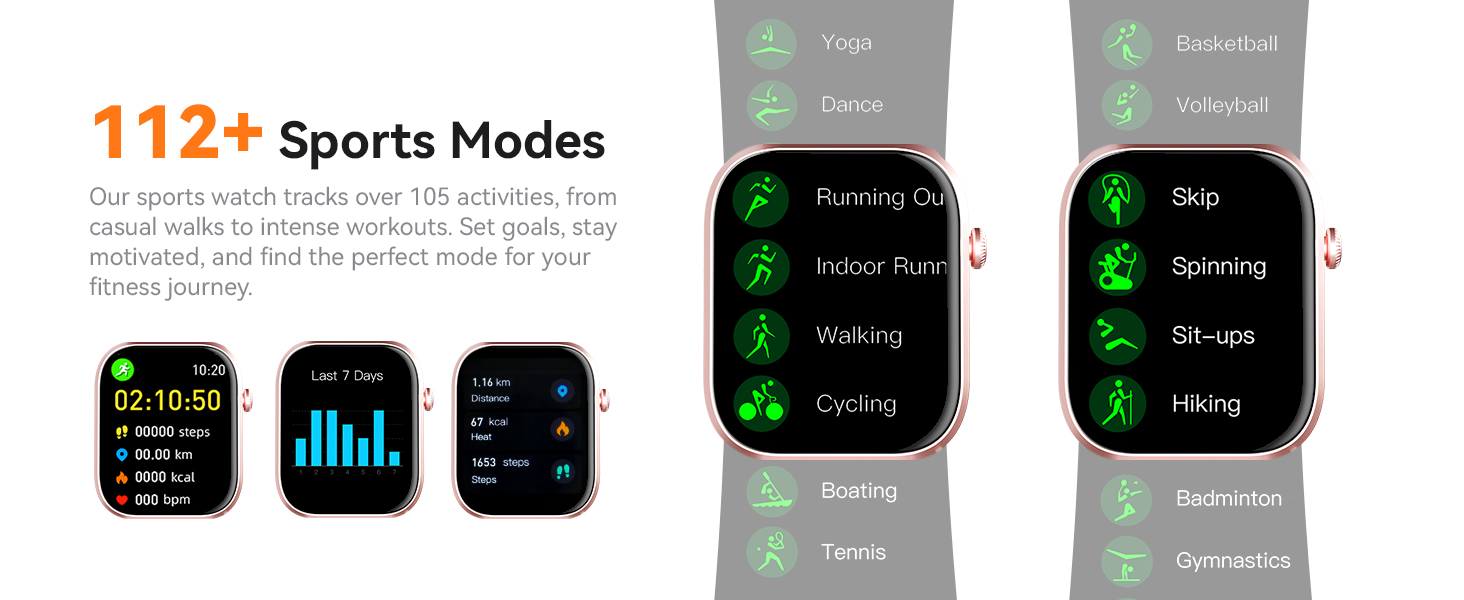 smart watch with 110 sports mode