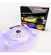 WFPOWER Cooling Fan Pad with RGB LED Backlight, Multi-Color Gaming Mood Light Cooler Stand with R...