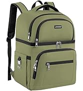 Cooler Backpack,Insulated Backpack Cooler Leakproof Double Deck Cooler Bag for Men Women RFID Lun...