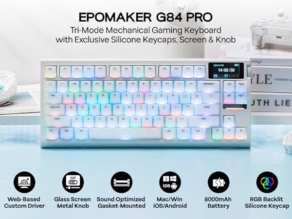 G84 PRO Mechanical Keyboard with Silicone Keycaps