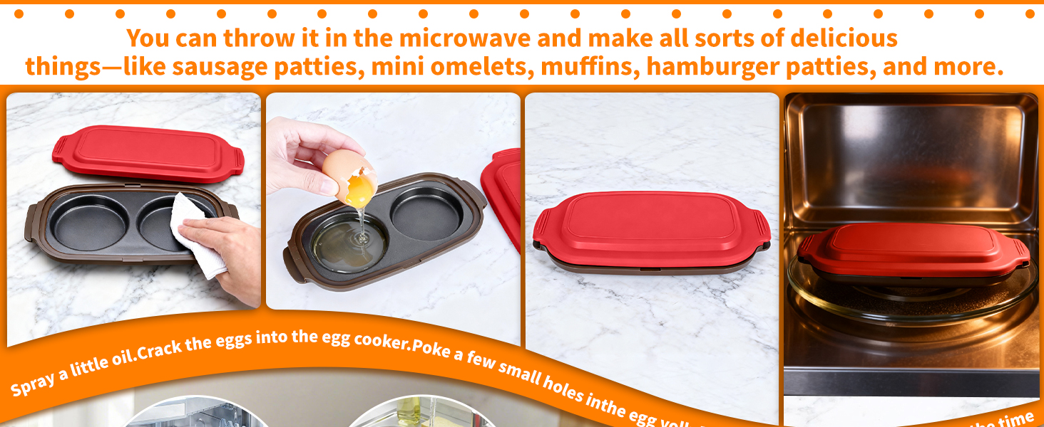 Quick-Heat Microwave Egg Cooker