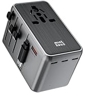 Minthouz Universal Travel Adapter, International 70W Power Adapter GaN Fast Charger with 3 USB-C ...
