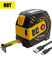 2-in-1 Laser Tape Measure 262ft – Digital Measuring Tape with LCD Display, Rechargeable Smart Tap...