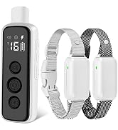 Bousnic Dog Shock Collar for 2 Dogs - ( 8-120lbs) Waterproof Rechargeable Electric Dog Training C...