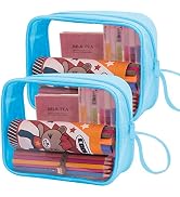 Lermende Clear Pencil Case 2 Pack,Big Capacity Marker Bag For Kids Girl,Clear Pencil Pouch Marker...