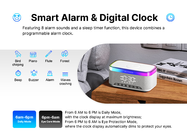 Bluetooth Speaker with Smart Alarm &amp; Digital Clock