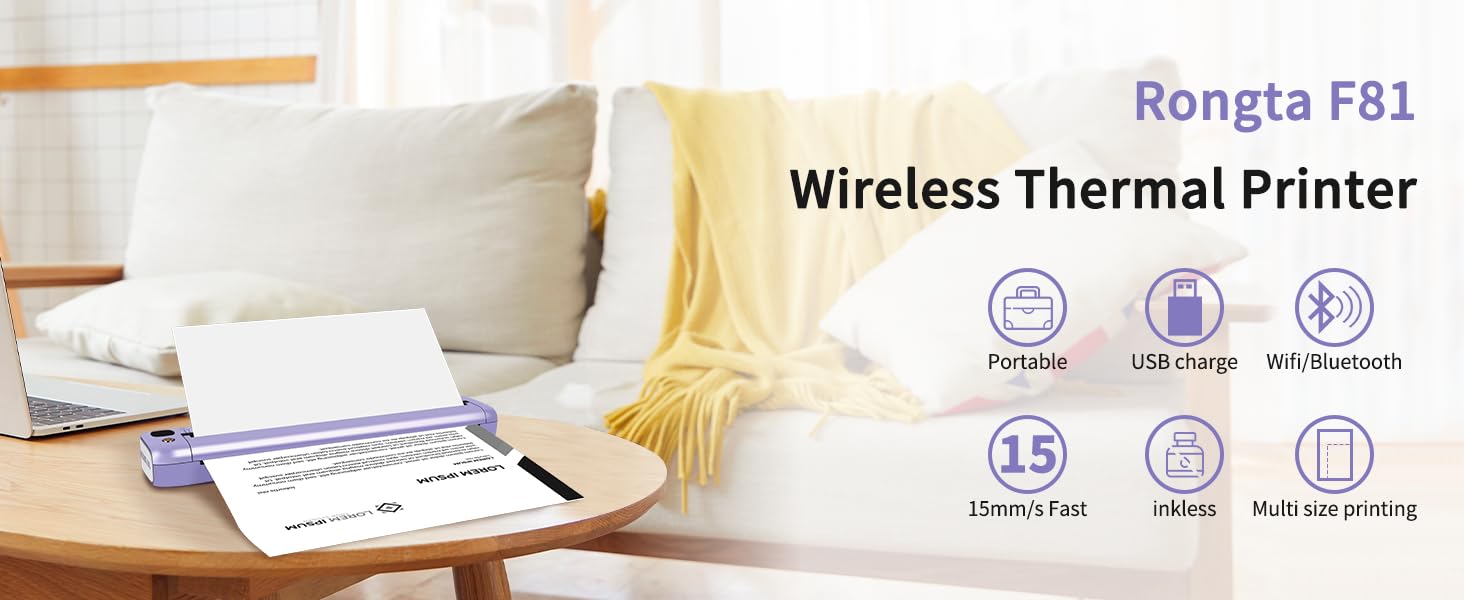 F81 Wireless Thermal Printer