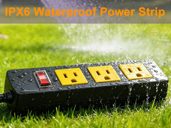 Waterproof Outdoor Power Strip with Extension Cord