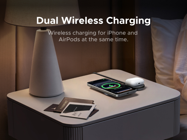 25w 2 in 1 foldable wireless charger