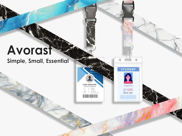 5 Pack Marble Veining Cruise Lanyard, Mixed