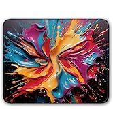 Flodirise Colorful Splash Paint Design, Vibrant Color Mouse Pad Pretty Mouse Pad Small Mouse Pad ...