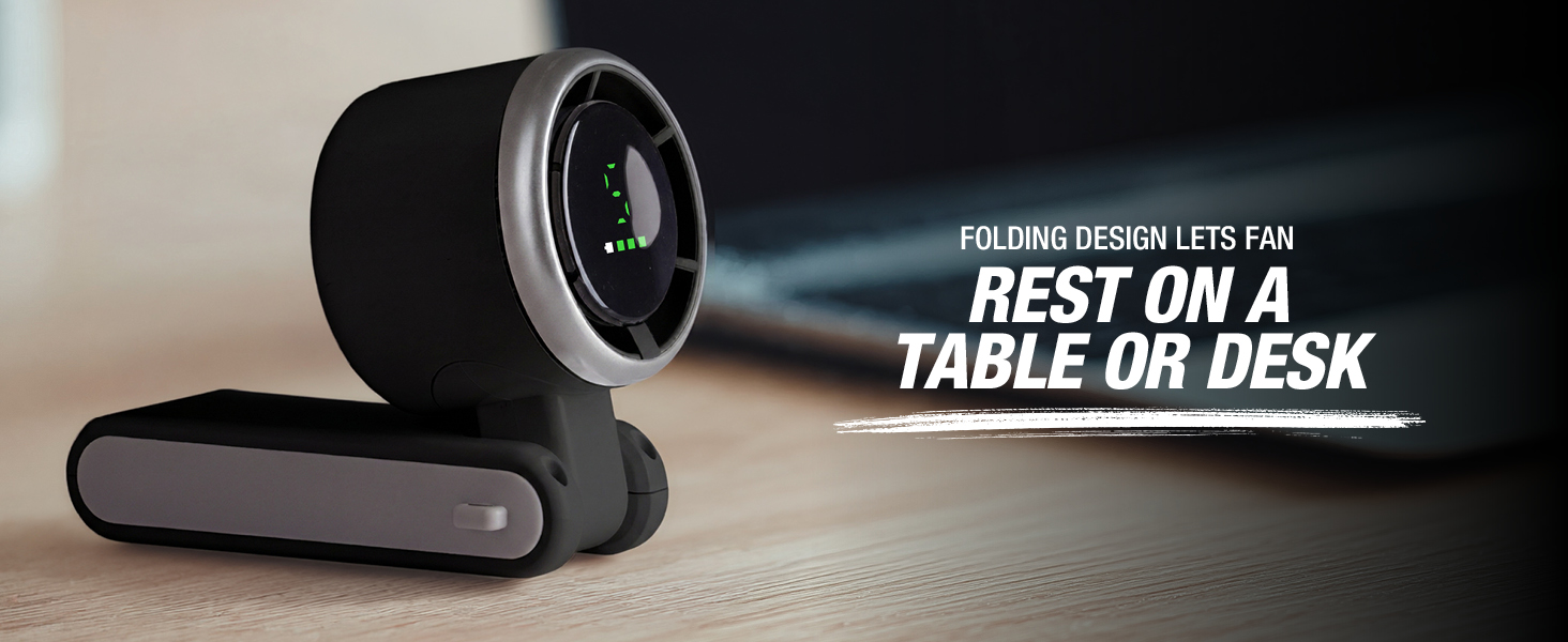 Personal Fan Sits on Desks and Tables for Office or Workspace Use