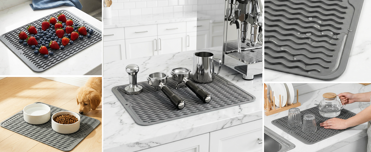 MicoYang Silicone Dish Drying Mat for Multiple Usage