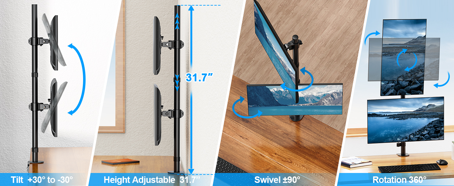 Vertical Dual Monitor Stand