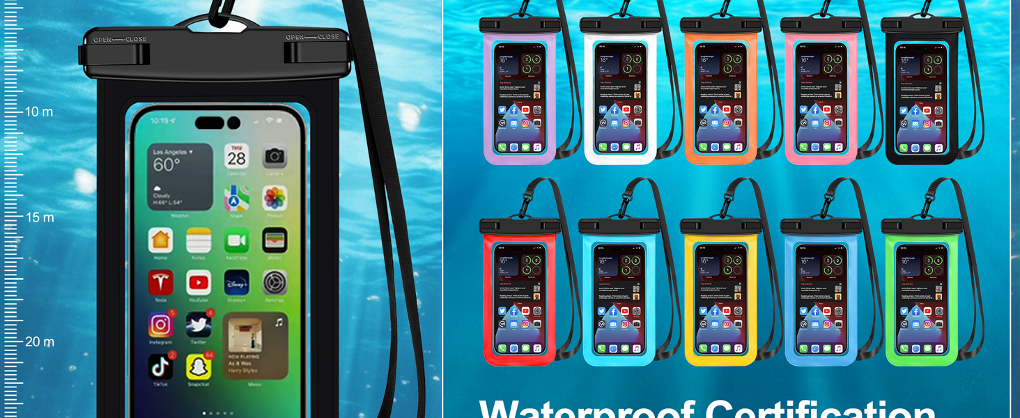Multicolor Universal Waterproof Phone Pouch