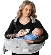 Nursing Pillow for Standing/Sitting Use- Springy Memory Foam for Support &amp; Comfort, Large Breast ...