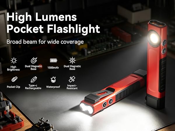 high lumens pocket flashlight