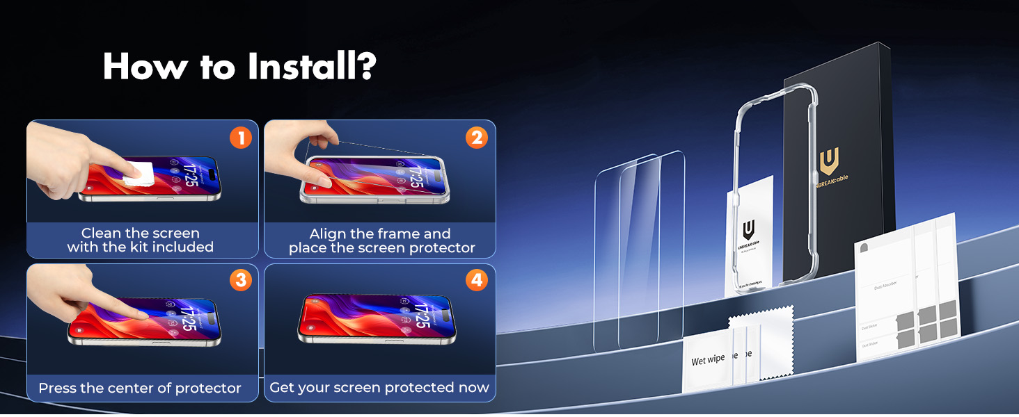 UNBREAKcable 2-Pack Screen Protector for iPhone 16