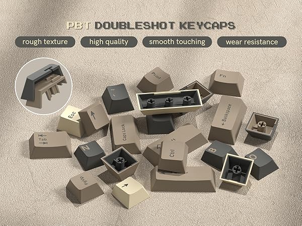 womier retro mechanical keyboard keycaps cherry profile pbt