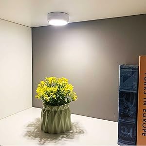 LED Puck Lights Battery Operated Closet Lights, Wireless Under Cabinet Lighting