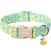 DOGWONG Duck Cotton Dog Collar, Summer Cute Dog Collar Durable Soft Fabric Pet Dog Collars Puppy ...
