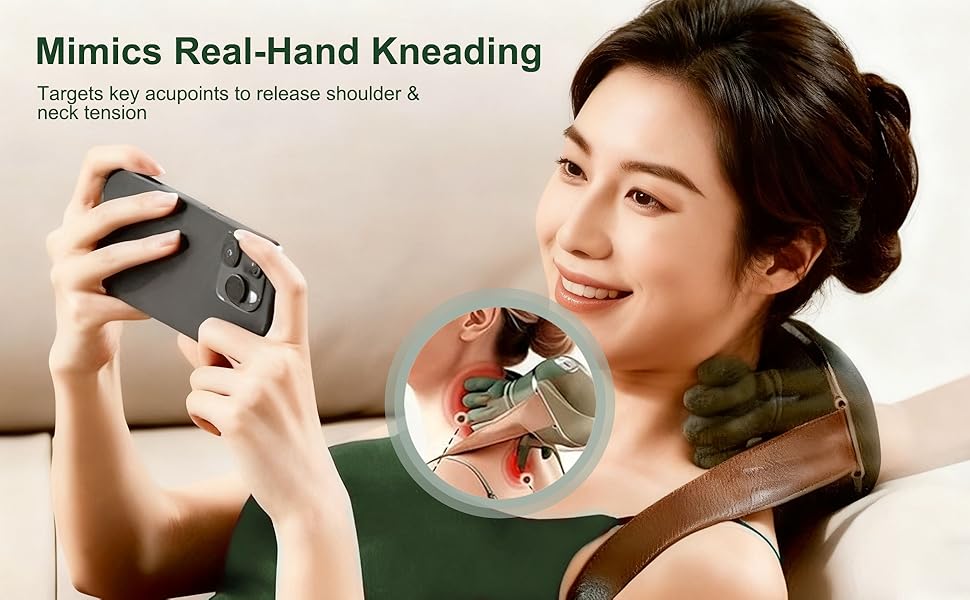neck massager neck massager for pain relief deep tissue back massager back massager with heat